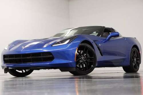 LEATHER! MANUAL! 2014 Chevy CORVETTE STINGRAY Z51 1LT Coupe Blue for sale in clinton, OK
