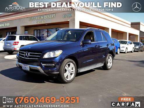 2015 Mercedes-Benz ML 350 with Service Records, Low Miles - cars & for sale in Palm Desert , CA