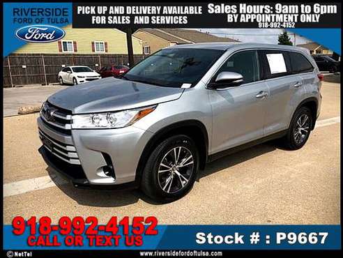 2019 Toyota Highlander LE AWD SUV -EZ FINANCING -LOW DOWN! - cars &... for sale in Tulsa, OK
