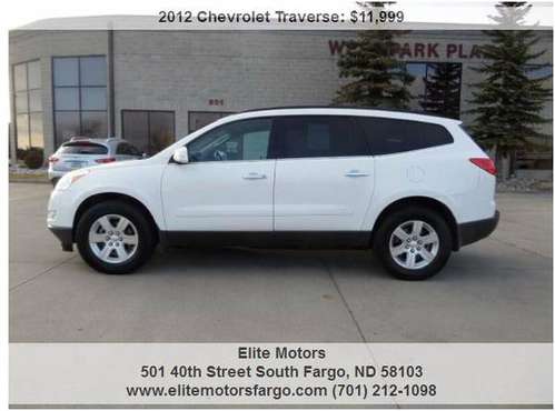 2012 Chevrolet Traverse, 2LT, AWD, Leather, Bose, Buckets, Beautiful... for sale in Fargo, ND