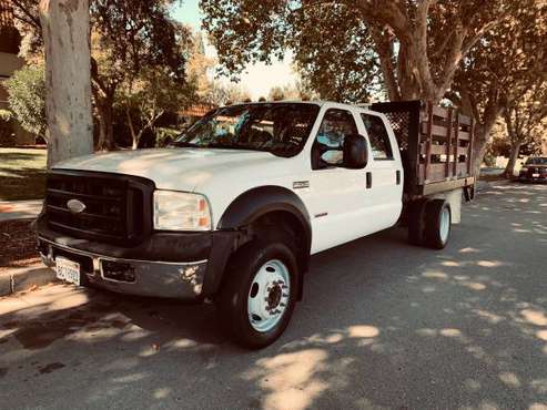 2006 Ford F-450 crew cab Super duty diesel flatbed !!low miles!! for sale in Dublin, CA