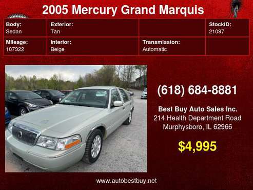 2005 Mercury Grand Marquis LS Premium 4dr Sedan Call for Steve or for sale in Murphysboro, IL