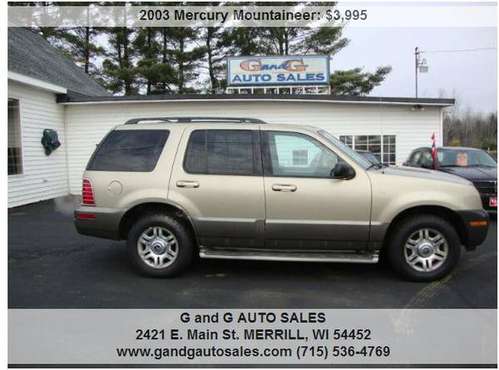 2003 Mercury Mountaineer Convenience AWD 4dr SUV 9894 - cars &... for sale in Merrill, WI