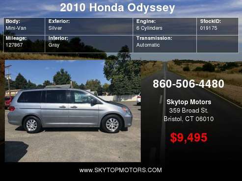 2010 Honda Odyssey 5dr EX-L w/RES for sale in Bristol, CT