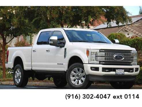 2017 Ford Super Duty F-350 truck Platinum 4D Crew Cab (White) for sale in Brentwood, CA