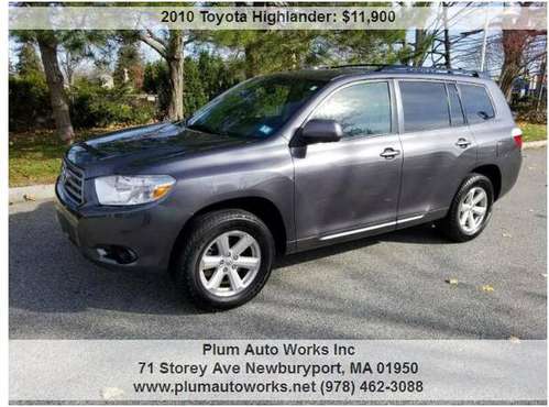2010 TOYOTA HIGHLANDER AWD 4DR SUV ONE OWNER, CLEAN CARFAX - cars &... for sale in Newburyport, MA