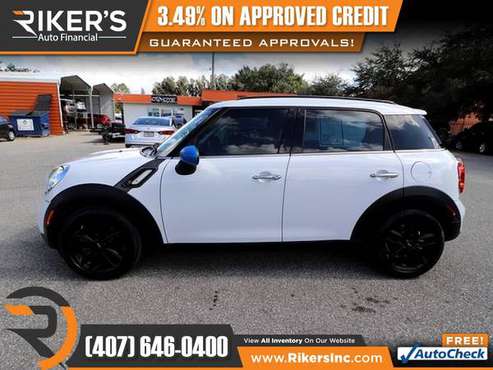 $184/mo - 2016 Mini Cooper S Countryman Base - 100 Approved! - cars... for sale in Kissimmee, FL