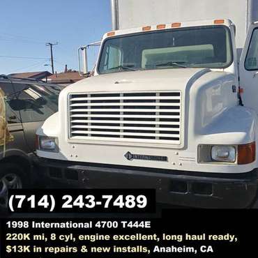 REFURBISHED 1998 International E4700 (diesel 20 box truck) - cars & for sale in OR