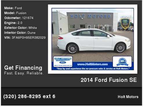 2014 Ford Fusion SE - - by dealer - vehicle automotive for sale in Cokato, MN