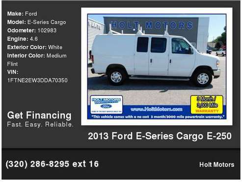2013 Ford E-Series Cargo E-250 for sale in Cokato, MN