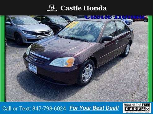 2001 Honda Civic sedan Purple - - by dealer - vehicle for sale in Morton Grove, IL