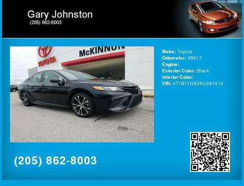 2019 Toyota Camry SE - cars & trucks - by dealer - vehicle... for sale in Clanton, AL