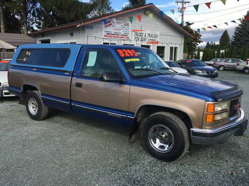 97 GMC 1/2ton pickup, newer tranny gone thru - cars & trucks - by... for sale in Burlington, WA