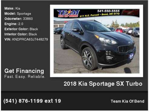2018 Kia Sportage SX Turbo - - by dealer - vehicle for sale in Bend, OR