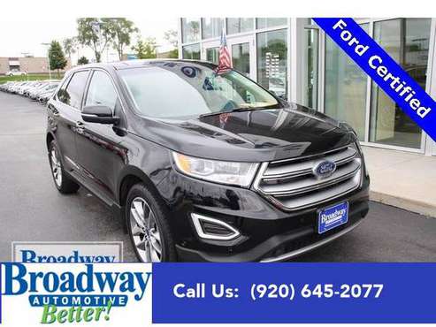 2017 Ford Edge SUV Titanium - Ford Shadow Black for sale in Green Bay, WI