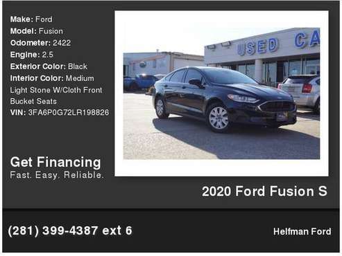 2020 Ford Fusion S - - by dealer - vehicle automotive for sale in Stafford, TX