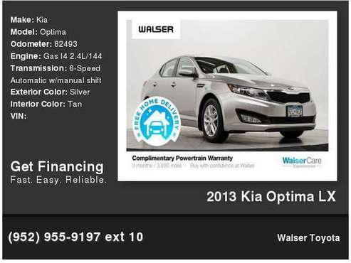 2013 Kia Optima LX - - by dealer - vehicle automotive for sale in Bloomington, MN