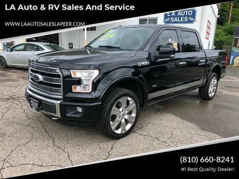 * 2016 FORD F-150 * LIMITED * 4X4 * 10K MILES * BLACK * LOADED * for sale in Lapeer, MI