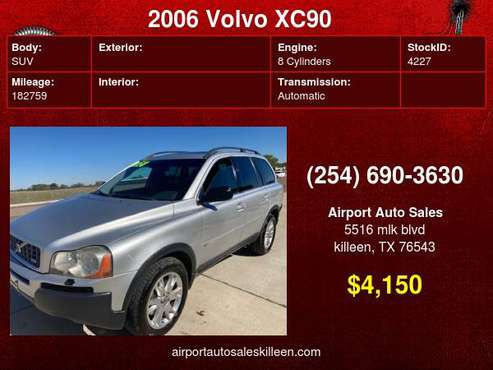 2006 Volvo XC90 4.4L V8 AWD Auto - cars & trucks - by dealer -... for sale in Killeen, TX