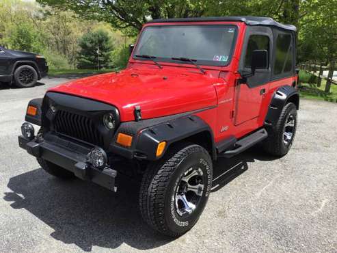 2001 Jeep Wrangler Sport automatic, excellent shape with exrtas for sale in Jeannette, PA