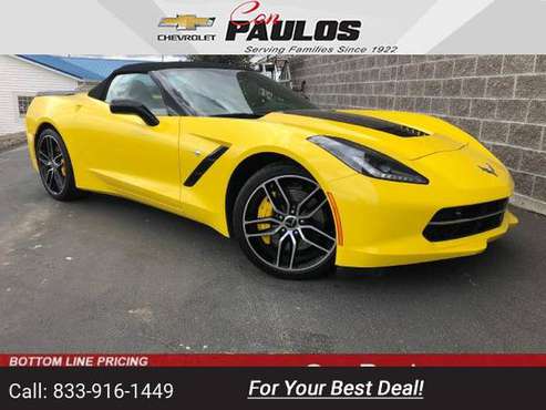 2016 Chevy Chevrolet Corvette Z51 3LT Convertible Yellow for sale in Jerome, ID