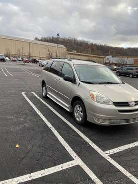 2004 Toyota Sienna, wheelchair/handicap van with power ramp, 65000... for sale in Pittsburgh, PA
