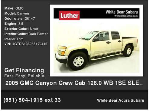 2005 GMC Canyon Crew Cab 126.0 WB 1SE SLE Z71 for sale in White Bear Lake, MN