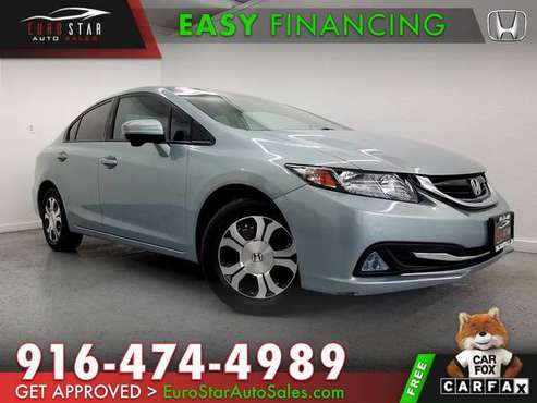 2015 HONDA CIVIC HYBRID 47 MPG HIGHWAY / FINANCING AVAILABLE!!! for sale in Rancho Cordova, CA