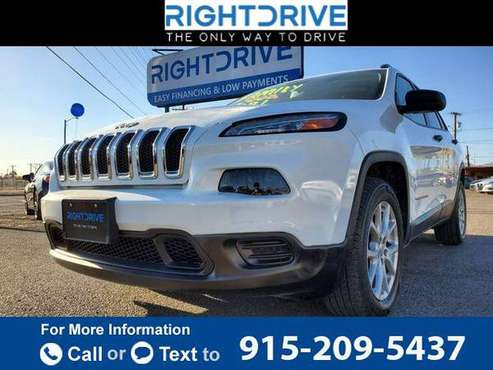 2017 Jeep Cherokee Sport SUV 4D suv WHITE - cars & trucks - by... for sale in El Paso, TX