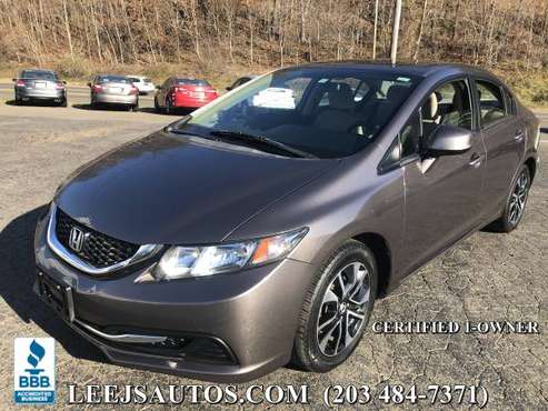 *2013 HONDA CIVIC EX*CERTFIED 1-OWNR*36 MPG*PWR MOONROOF*#1 XLNT... for sale in North Branford , CT