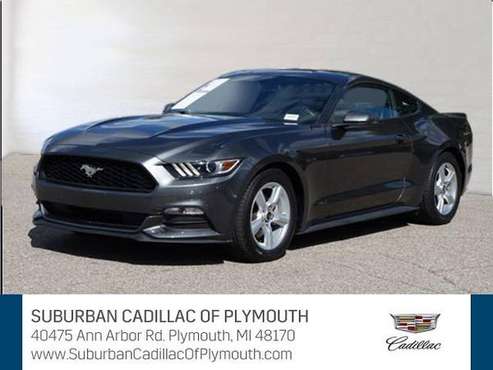 2015 Ford Mustang coupe V6 - Ford Magnetic Metallic - cars & trucks... for sale in Plymouth, MI