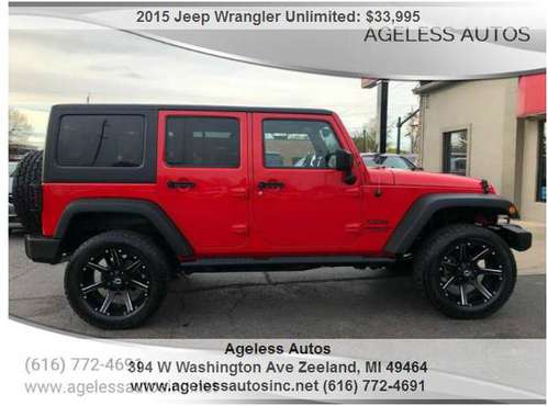 2015 Jeep Wrangler Unlimited only 27, 000 Miles - - by for sale in Zeeland, MI