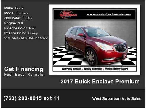 2017 Buick Enclave Premium - - by dealer - vehicle for sale in Buffalo, MN