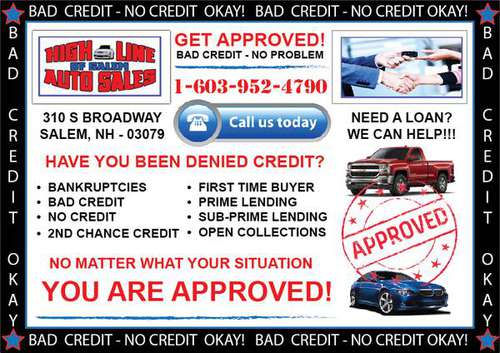 BAD CREDIT, NO CREDIT - GUARANTEED FINANCING for EVERYONE! CALL NOW! for sale in Salem, MA