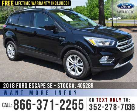 2018 Ford Escape SE Cruise Control - SYNC - Camera - cars & for sale in Alachua, GA