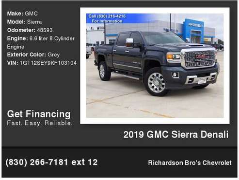 2019 GMC Sierra Denali - - by dealer - vehicle for sale in North Floresville, TX