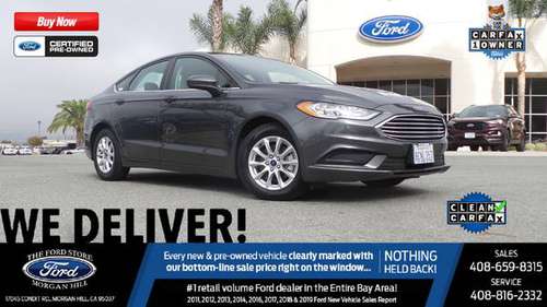 2018 Ford Fusion S! Certified Pre Owned! 1 Owner! Only 35k Miles! -... for sale in Morgan Hill, CA