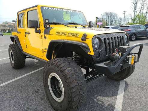 ! 2015 Jeep Wrangler Unlimited Sport 4WD! Yellow AND Lifted! for sale in Lebanon, PA