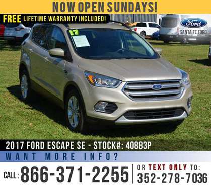 2017 Ford Escape SE *** Bluetooth, Ecoboost Engine, SYNC *** - cars... for sale in Alachua, AL