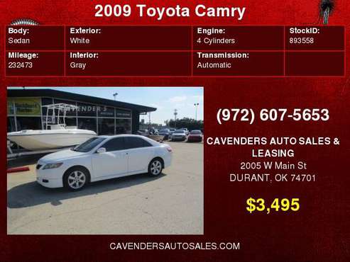 2009 Toyota Camry 4dr Sdn I4 Auto for sale in Durant, OK