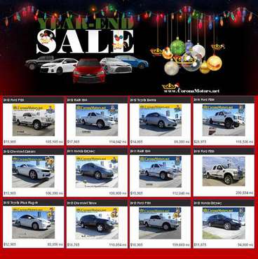 Year-End Sale - cars & trucks - by dealer - vehicle automotive sale for sale in Ontario, CA