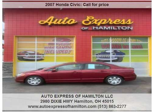 2007 Honda Civic 399 Down TAX BUY HERE PAY HERE for sale in Hamilton, OH