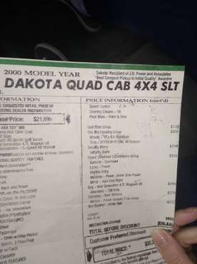 4x4 Dodge Dakota Pick Up - cars & trucks - by owner - vehicle... for sale in bay city, MI