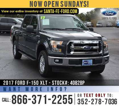 17 Ford F150 XLT 4WD Backup Camera, Tonneau Cover, SYNC for sale in Alachua, FL