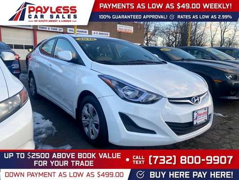 2016 Hyundai Elantra SE FOR ONLY 254/mo! - - by for sale in south amboy, NJ