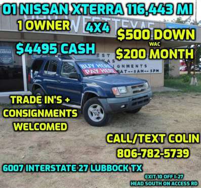2001 NISSAN XTERRA XE for sale in Lubbock, TX