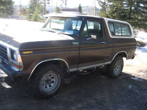 1978 Ford Bronco Custom 4sp - low miles for sale in Lincoln, MT
