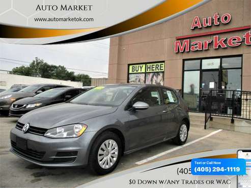 2015 Volkswagen Golf 1.8T S PZEV 2dr Hatchback 5M $0 Down WAC/ Your... for sale in Oklahoma City, OK
