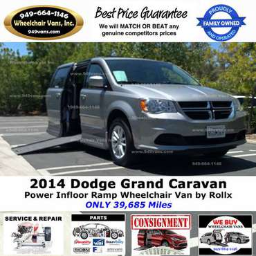 2014 Dodge Grand Caravan Power Ramp Side Loading Wheelchair Van for sale in Laguna Hills, CA