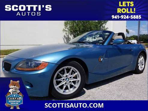 2003 BMW Z4 ONLY 61K MILES~ 6 CYL~ AUTO~ GREAT COLOR~ CLEAN CARFAX~... for sale in Sarasota, FL